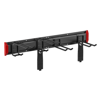Estante de Almacenamiento de Pared / Capacidad 136 kg / Ganchos Ajustables / 2 Placas de Montaje / Acero y Plástico LGS01-01 BRATECK