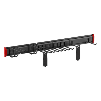 Sistema de Almacenamiento de Pared / Capacidad Total 228 kg (502.7 lb) / 8 Ganchos Ajustables / 2 Bandas de Sujeción / Estructura Acero y Plástico LGS01-02 BRATECK