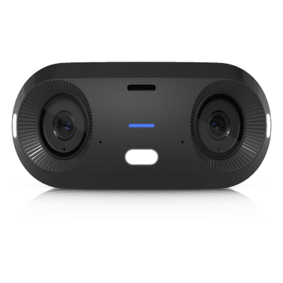 Cámara IP Panorámica / Dual 4K 16 MP / 180° HFOV / IR 20 m (65.6 ft) / PoE+ / IP66 / Audio Bidireccional / IA Multi-TOPS UVC-G6-180-W UBIQUITI