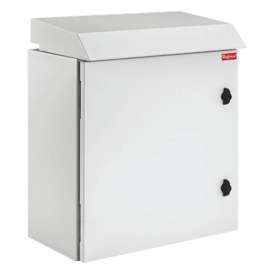 Gabinete Rack / 26 UR / Tipo 3R Exterior / 92.2 cm x 60 cm x 61 cm (36.3 in x 23.6 in x 24 in) / Acero RAL 7035 / IP32 IK10 / Ventiladores Termostáticos PTRS482424G3 HOFFMAN