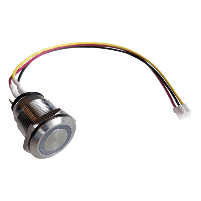 Botón de Acero Inoxidable / IP65 / 19 mm / LED Programable 3.3V / 4 Canales / Cable 60 cm (1.97 ft) S-B90W43 NEXMOSPHERE