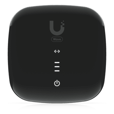ONU GPON / 2.5 GbE RJ45 / 1.2 Gbps Upstream / 2.5 Gbps Downstream / Alcance 20 km (12.4 mi) / PoE 24 VCC WAVE-FIBER-ONU UBIQUITI