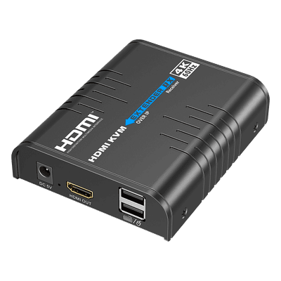 Receptor KVM HDMI / 4K 60 Hz / Extensión 120 m (393.7 ft) / 18 Gbps / IPColor Stream / USB HID / HDCP 2.2 TT473KVMRX EPCOM TITANIUM