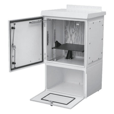 Gabinete Exterior OSP / 12 UR / 600 mm Ancho / 500 mm Profundidad / 1.97x1.97x1.64 ft / NEMA 4/12/4X/3/3R / IP66 / Aluminio / Gris Claro ECL606050PB HOFFMAN