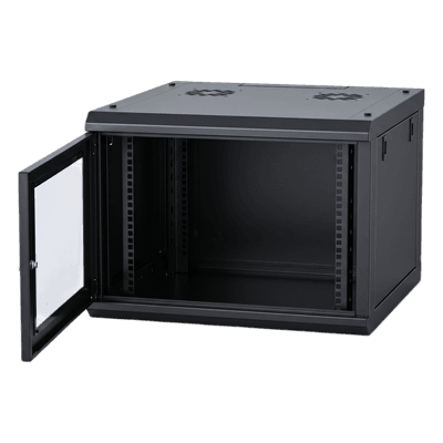 Gabinete de Pared / 4U / 19 in / Cristal Templado / 635mm Profundidad / 2.09 ft / 100 kg Carga SR-19-04-GN3G LINKEDPRO