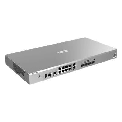 Firewall Next Generation / Throughput 9 Gbps / IPS 1.7 Gbps / 16 Puertos / 8 Gigabit + 4 x 2.5G + 2 SFP + 2 SFP+ 10G / Gestión Cloud / AI-Powered Security / Rack 1U 440 mm (17.32 in) RG-CF30XS RUIJIE