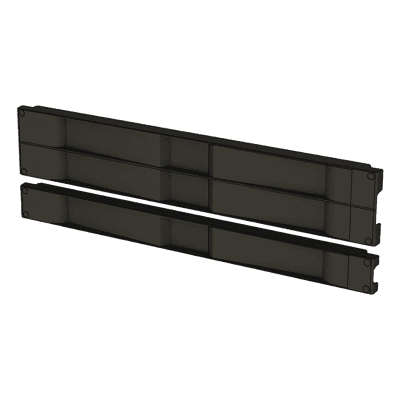 Tapa Ciega para Rack / 19" / 2 UR / Instalación a Presión / Plástico UL / Negro Mate D19BPT2RU HOFFMAN