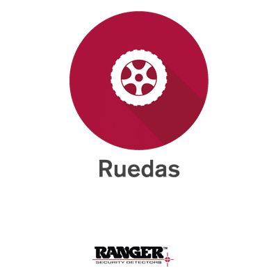 Kit de Ruedas para Arcos de Detección / Movilidad Portátil / Instalación en Equipos Nuevos Bajo Pedido / No Retrocompatible OPCION-R RANGER SECURITY DETECTORS