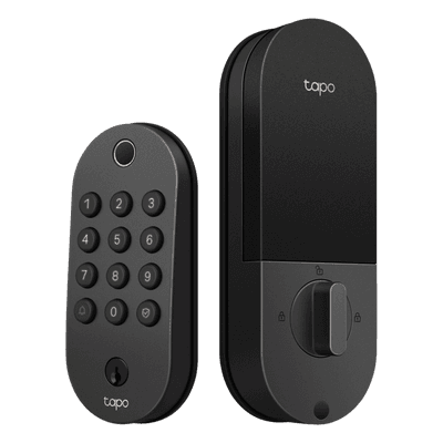 Cerradura Inteligente Wi-Fi / Deadbolt / 6 Métodos Desbloqueo / Huella <0.5s / 100 Huellas + 200 PINs / BHMA Grado 3 / IP54 Exterior / Batería 7800 mAh / Alexa-Google-SmartThings TAPO-DL105 TP-LINK