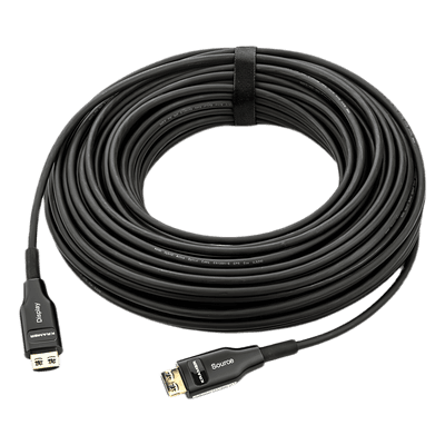 Cable HDMI Óptico Activo Híbrido / 4K@60Hz / 18 Gbps / Fibra OM3 + Cobre / 30 m (98.4 ft) / HDCP 2.2 CLS-AOCH/60F-98 KRAMER