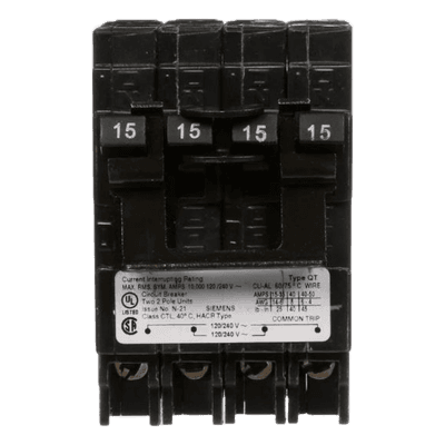 Interruptor Automático TRIPLEX / 2 Polos Simples y 1 Polo Doble / 20-30 A / 120/240 VCA / 10 kA / Enchufable Q22030CT SIEMENS