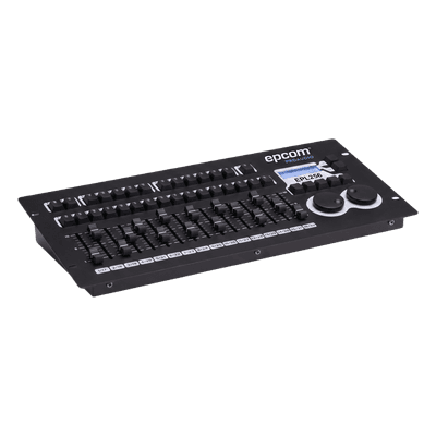 Controlador DMX / 256 Canales / 16 Fixtures / 135 Figuras Vectoriales / 80 Playbacks / 2 Puertos DMX Aislados / Rack 19" EPL256 EPCOM PROAUDIO