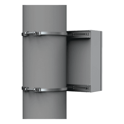 Kit de Fijación para Postes / Acero Galvanizado / Carga 900 N / Poste 80-250 mm / 2 Perfiles