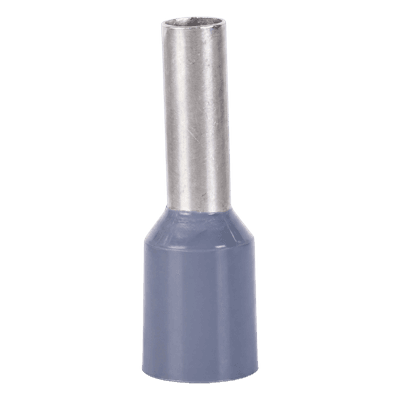 Conector Ferrule / 20 AWG / 0.75 mm² / Latón Estañado / PVC Gris / 8 mm / 14.6 mm / 25 Piezas E7508 EPCOM POWERLINE