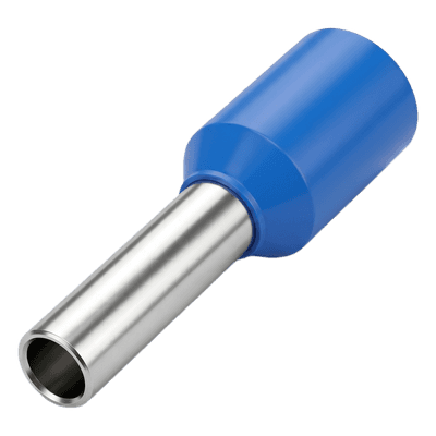 Conector Ferrule / 14 AWG / 2.5 mm² / Latón Estañado / Aislamiento PVC / Punta 8 mm / 25 Piezas E2508 EPCOM POWERLINE