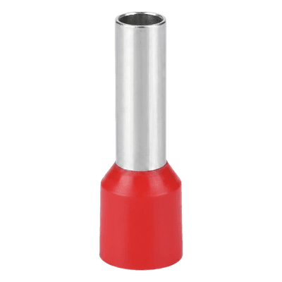 Conector Ferrule / 6 AWG (10 mm²) / Conductor Latón Estañado / Aislamiento PVC Rojo / 25 Piezas E1012 EPCOM POWERLINE