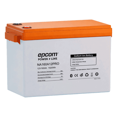 Batería Iones Sodio / 12 V 160 Ah / 1920 Wh / 8000 Ciclos / IP65 / Paralelo hasta 16 NA160A12PRO EPCOM POWER LINE BY RITAR