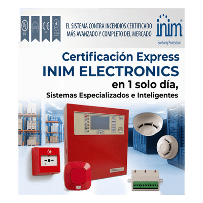 Certificación Presencial / Sistemas de Detección de Incendio / 8 Horas / Kit con 8 Componentes / Normativa NFPA y UL MASTERINIM SYSCOM