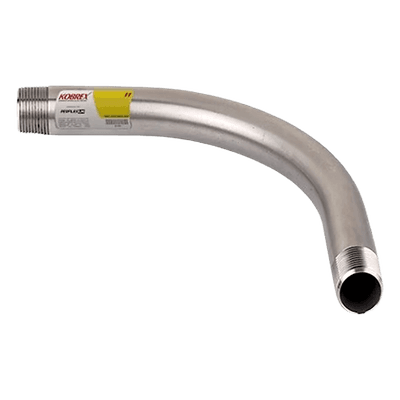 Codo para Conduit / Pared Gruesa 1" / Galvanizado en Zinc / Rosca Cónica / Etiqueta Amarilla KCODI-100 KOBREX
