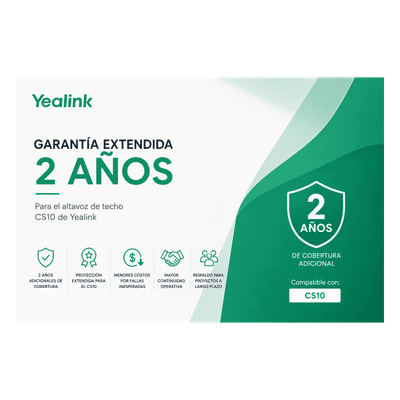 Garantia Extendida de 2 Años para Altavoz de Techo CS10 de Yealink CS10-AMS-2YEAR YEALINK