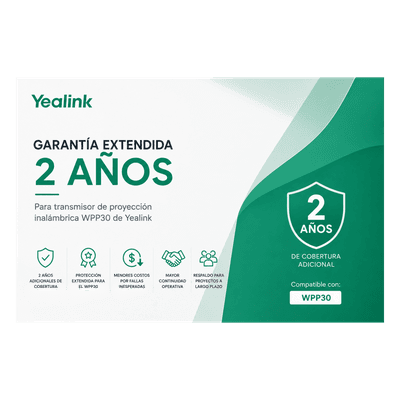 Garantia Extendida de 2 Años para Pod de Proyección Inalambrica WPP30 de Yealink WPP30-AMS-2YEAR YEALINK
