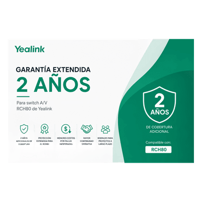 Garantia Extendida de 2 Años para Switch RCH80 de Yealink RCH80-AMS-2YEAR YEALINK
