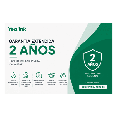 Garantia Extendida de 2 Años para RoomPanel Plus E2 de Yealink ROOMPANELPLUSE2-AMS-2YEAR YEALINK