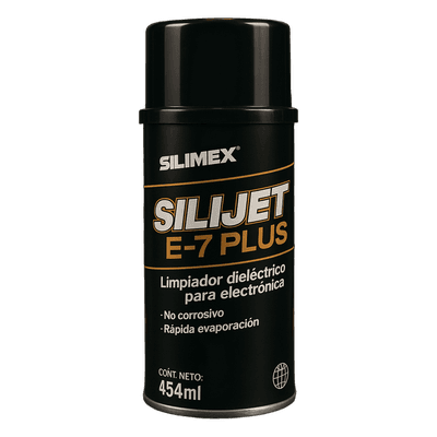 Limpiador Dieléctrico Industrial / 454 ml / Sin Residuos / pH Neutro 6 / Conductividad 0 µS / Sin Enjuague SILIJET-E-7-PLUS SILIMEX