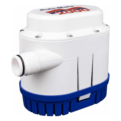 Bomba de Achique / 7,570 l/h (2,000 GPH) / Sensor Electrónico Integrado / Auto Encendido/Apagado / Conexión 1" NPT / Protección de Batería RM2000A RULE