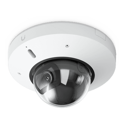 Cámara IP Mini Domo / 4K 8 Megapixel / Visión Nocturna IR 20 m (65.6 ft) / Audio Bidireccional / IK08 / IP66 / PoE+ UVC-G6-MINI-DOME-W UBIQUITI