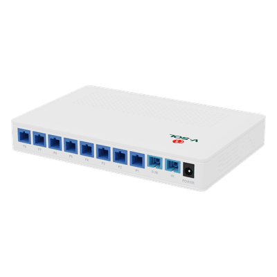 Splitter Activo 1x8 para Alimentación de 8 Dispositivos POF, 1 Puerto de cascadeo para continuidad, puertos SC/UPC V1809PU V-SOL
