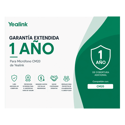 Garantia Extendida de 1 Año para Microfonos CM20 de Yealink CM20-AMS-1YEAR YEALINK
