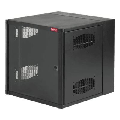 Gabinete AccessPlus de 8 UR Montaje en Pared de 19in / Doble Bisagra / Puerta con Ventana de Seguridad / 425 mm (16.7 in) x 620 mm (24.4 in) x 638 mm (25.1 in) / Color Negro EWMW162425 HOFFMAN