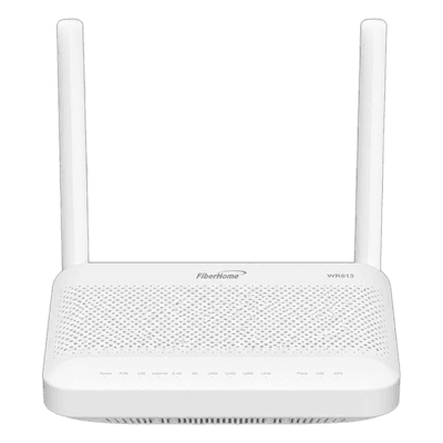 ONU GPON Wi-Fi 7 / BE3600 Dual Band / 1 Puerto 2.5GE + 3 Puertos GE / 1 POTS / 1 USB 2.0 / GPON Clase B+ HG6142HT FIBERHOME