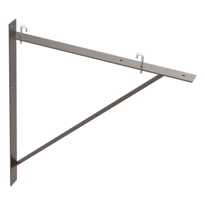 Kit de Soporte Triangular a Pared / Para Escalerillas de 15, 18 y 24 in (381, 457 y 610 mm) / Acero al Carbono Suave / Acabado en Polvo RAL 9005 / Incluye J-Bolt Kit / Espesor 5 mm LTSB151824BLK HOFFMAN