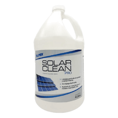 Limpiador para Paneles Solares / Sin Enjuague / pH Neutro 7 / Concentrado 25:1 / 4 Litros / Hasta 100 Litros de Solución SOLAR-CLEAN-PRO SILIMEX
