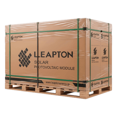 Módulo Solar Bifacial Doble Vidrio / 620 W / 132 Celdas TOPCon Tipo N / 49.75 Vcc / Marco Aluminio 30 mm / Tolerancia 0~+5 W LP182*210M66NB620W/36PALLET LEAPTON