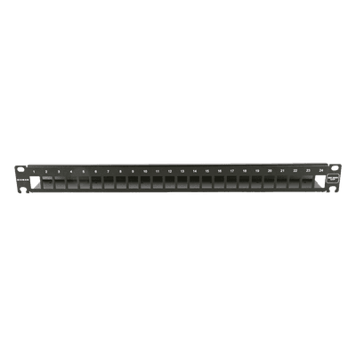 Patch Panel 10G MAX UTP / 24 Puertos Vacíos / 1U Rack 19" / Compatible Z-MAX® y UltraMAX™ / Color Negro / Administrador de Cable Integrado 10GMXP-F1-24E SIEMON
