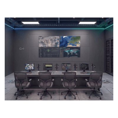 Videowall 2x2 / 4 Pantallas LCD 55" Full HD / Bisel 3.5 mm / Decodificador 16 Salidas HDMI 4K / Montaje de Pared / Operación 24/7 DS-VW2X20B55/WM HIKVISION