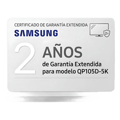 Extension de garantia para pantallas profesionales modelo QP105D-5K QP105-2YG SAMSUNG ELECTRONICS