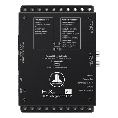Procesador DSP Automotriz / 8 Canales de Entrada / 2 Canales de Salida / Corrección de Señal OEM / Restauración de Frecuencias / Diseño Compacto 10-03102-00 JL AUDIO