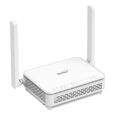 ONT GPON WiFi 6 / 2 Puertos Gigabit / Dual Band 2.4/5 GHz / MIMO 2x2 / 2 Antenas 5 dBi / SC/UPC / Clase B+ HG6021FC2 FIBERHOME