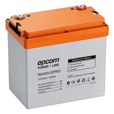 Batería de Iones de Sodio Ciclo Profundo / 12 Vcc 30 Ah / 360 Wh / 4000 Ciclos / Bluetooth / IP65 NA30A12PRO EPCOM POWER LINE BY RITAR