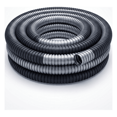 Tubo Flexible Liquidtight 2 1/2" (63 mm) / Acero Galvanizado + Forro PVC / Rollo 10 m (32.8 ft) / NEMA 4 / IP65 ANCCOT21210 ANCLO