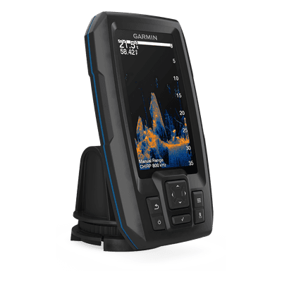 Ecosonda GPS / Pantalla 4.3 in / CHIRP + ClearVu 800 kHz / QuickDraw Contours / 7 Paletas Vivid / IPX7 / 0.3 kg