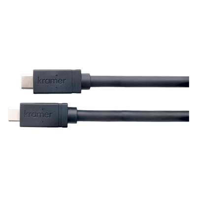 Cable Activo Híbrido AOC USB-C (M) a USB-C (M) | USB 3.2 Gen-2 SuperSpeed+ | 10 Gbps | 4K@60 Video | Carga 60W | K-Lock | 15.2 mts CLS-AOCU32/FF-50 KRAMER
