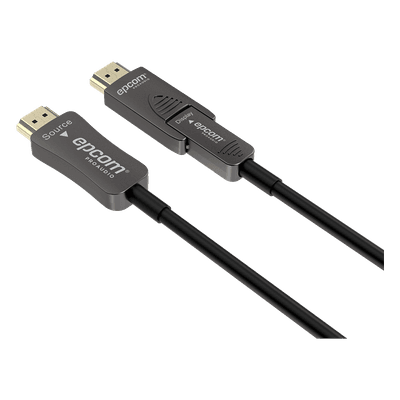 Cable HDMI Óptico Activo / 4K@60Hz 4:4:4 / 18 Gbps / 30 m (98.4 ft) / HDMI 2.0b / HDCP 2.2 / HDR / ARC / Conector RX Desmontable EP-FOH4K30M-D EPCOM PROAUDIO