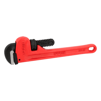 Llave Stilson de 8" / Hierro Maleable / Maneral Ergonómico / Capacidad Máxima de Tubo 1" / Sistema de Quijadas con Resorte / Montura Super Reforzada / Ambas Quijadas Endurecidas. SYS-808-UI URREA