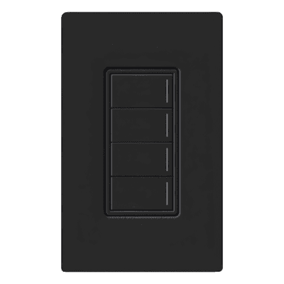 Botonera Híbrida con Dimmer Integrado / 4 Botones / 3 Escenas / Retroiluminación Personalizable / 120 V / RadioRA 3 RRSTHN4BBL LUTRON RADIORA 3