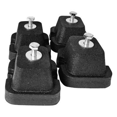 Base Antivibratoria para Minisplit / Carga 120 kg / Montaje en Piso / Caucho de Alta Resistencia / Kit de 4 Piezas AV-6510 EPCOM